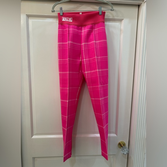 Fendi Hot Pink Plaid Pants Gigi Hadid - Picture 2 of 12